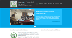 Desktop Screenshot of pharmacycouncil.org.pk